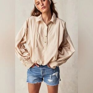 We The Free Newport Bubble Stipe Top